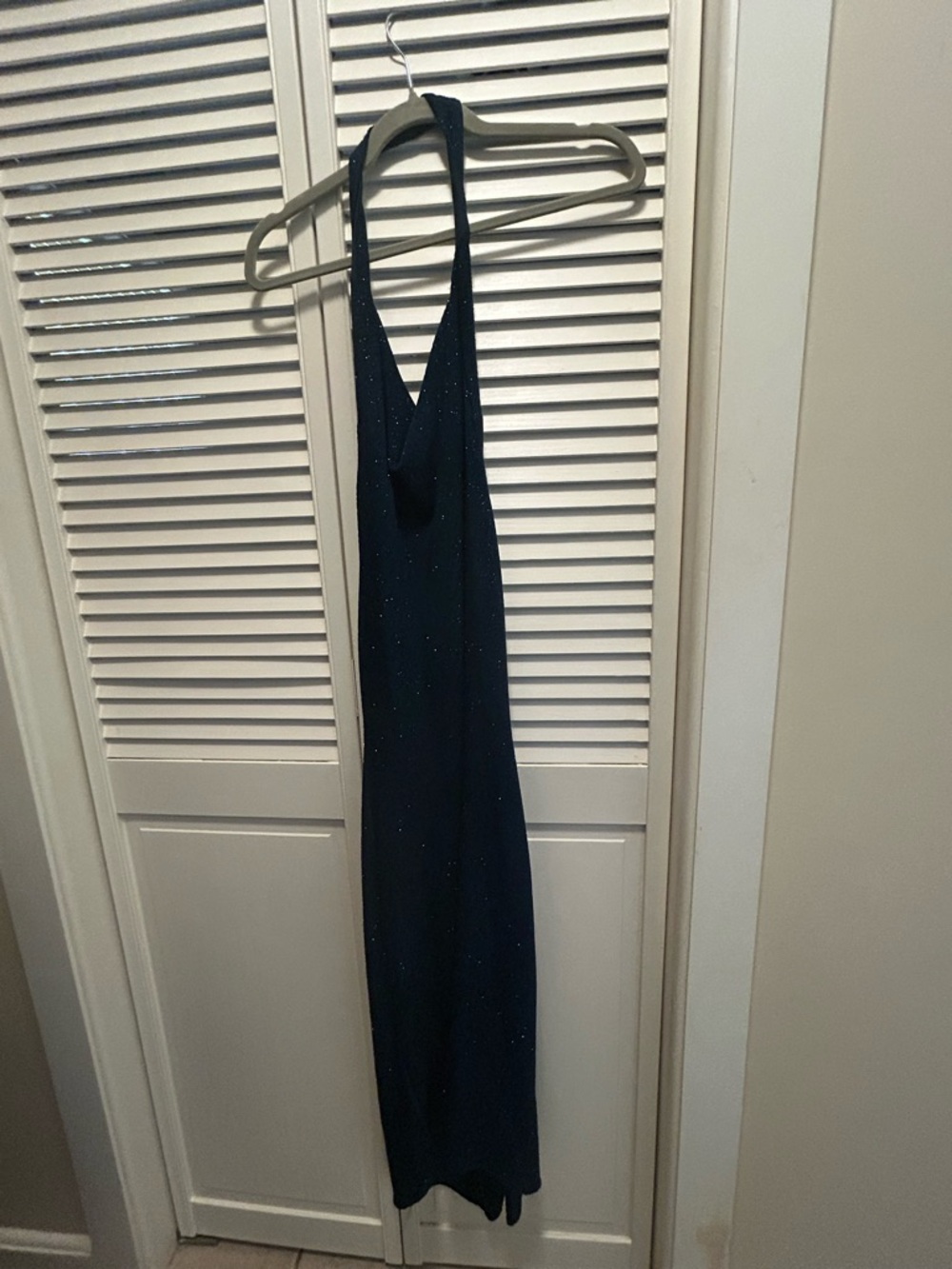 Cache Teal Sparkle Halter Dress - Picture 2 of 3